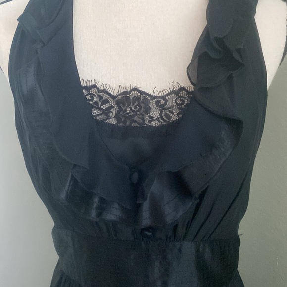White House Black Market Black Lace Ruffle Dress - Picture 4 of 14